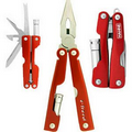 Red Small Stainless Steel Multi Function Tool w/ Flashlight